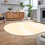 Dijital Baskılı Kaymaz Taban Yıkanabilir Oval Modern Yolluk Salon Halısı, V-O-Modern-54-Krem, 2