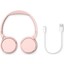 TAH4209PK Kablosuz Kulak Üstü Kulaklık Dinamik Bas, Bluetooth, Net Arama Sesi, 55 Saat Kullanım Pembe 4