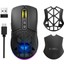 Nexus Air V1 Kablosuz 10000 Dpi Pixart PMW3325 Sensör Makro Yazılımlı & Değiştirilebilir Kapaklı RGB Kablosuz Gaming Mouse - Siyah (2.4 GHz Kablosuz + BT5.1 + Type-C ile Kullanım Desteği) 1