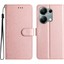 Anti-Düşen Telefon Kılıfı Için Xiaomi Poco M6 Pro 4g Cüzdan Kılıf Deri Folyo Telefon Kapağı Manyetik Toka-Gül Altın (Yurt Dışından) 1