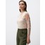 Ekru Krem Balıkçı Yaka Floral Desenli Örme Mesh Bluz 5