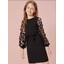 Belden Bağlamalı Tül Detaylı Çocuk Elbise Mykids Collection 2