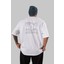 404 Not Found Arka Baskılı Beyaz Oversize T-Shirt Erkek Kadın Bisiklet Yaka 5
