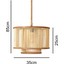 Tekno Trust Rustik Serisi Firuze Bambu Sarkıt Avize 35 x 25 cm 5
