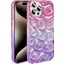 Apple iPhone 15 Pro Max Kılıf Simli 3D Desenli Zore Hacar Kapak-Beyaz 3