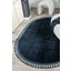 Puffy Antrasit Oval Örgü Saçaklı Peluş Yumuşacık Yıkanabilir Kaymaz Taban Halı Salon Oturma Odası 2