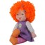 Lahana Saçlı Gökkuşağı Bebek,dolgu Bebek 45 cm Turuncu 3
