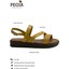 Kadın Örgülü Deri Sandalet DG6018 2