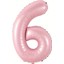 Pembe 6 Rakam Folyo Balon 80 cm 1