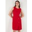 Standart Fit Kemerli Bisiklet Yaka Mini Elbise Kadın Elbise 611EL1964 3