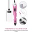Pembe 3D Pen Üç Boyutlu Yazıcı Kalem Printer (Çok Renkli Filament -109METRE ve USB Kablo Dahil) 3