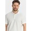 Walfer Erkek Ekru Likralı Pamuk Karışımlı Yaka Detaylı Slim Fit Kıvrılmaz Yaka Polo Yaka Tişört 2