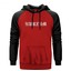 Burzum Logo Yazı Kırmızı Renk Reglan Kol Kapşonlu Sweatshirt 1
