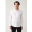 Erkek Beyaz Slim Fit %100 Pamuk Klasik Yaka Saten Gömlek B002002 1