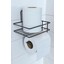 Bfs Kendiliğinden Yapışkanlı Tuvalet Kağıdı Tutacağı ve Yedek Raf - Siyah Modern Metal Tasarım 6