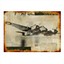 Retro Uçak Hediyelik Ahşap Tablo 35 cm x 50 cm 1