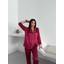 Bordo Saten Uzun Pijama Takımı 3