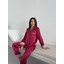 Bordo Saten Uzun Pijama Takımı 4