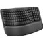 Wave Keys Kablosuz Dolgulu Avuç Içi Destekli Ergonomik Klavye, Konforlu Doğal Yazma, Easy-Switch, Bluetooth, Logi Bolt Alıcı, Çoklu Işletim Sistemleri, Windows/mac Için, Türkçe Q, Siyah 1