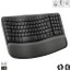 Wave Keys Kablosuz Dolgulu Avuç Içi Destekli Ergonomik Klavye, Konforlu Doğal Yazma, Easy-Switch, Bluetooth, Logi Bolt Alıcı, Çoklu Işletim Sistemleri, Windows/mac Için, Türkçe Q, Siyah 2