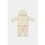 Unisex Bebek Pamuklu Bej Kuzu Nakışlı Düğmeli Müslin Takım - Organik Kumaşlı 3
