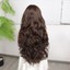 Gür Yoğun Su Dalgalı Koyu Kumral Fiber Sentetik Uzun Tül Peruk 5