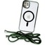 iPhone 11 Kılıf Divo Lazer Askılı Magsafe Kapak - Koyu YEŞIL-(5796) - ?77?84E9-0G3477 3