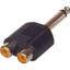 6.3 mm Mono Rca Çevirici 2 Rca Gitar Jack Çevirici 2x Rca 6.3 mm Mono Jack 1