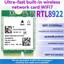 RTL8922AE Wifi7 Kartı + Wifi 6e Anten 2 4g/5g/6g 6338 Mbps Bluetooth5 4 M 2 Ngff Kablosuz Wifi Adaptör Kartı WIN10/11 Için (Yurt Dışından) 5