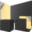 12 Paket Akustik Paneller Kendinden Yapışkanlı 12 x 12 x 0 4 Inç Ses Geçirmez Duvar Panelleri Ev Stüdyosu Ofis Dekoru Siyah (Yurt Dışından) 1