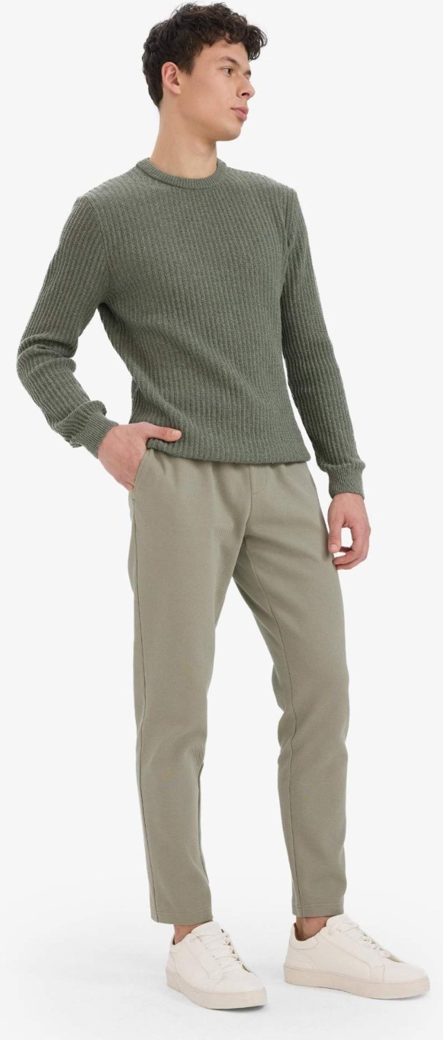 DeFacto Regular Fit Esnek Basic Beli Bağcıklı Cepli Düz Paça Jogger Pantolon C6022AX25AU