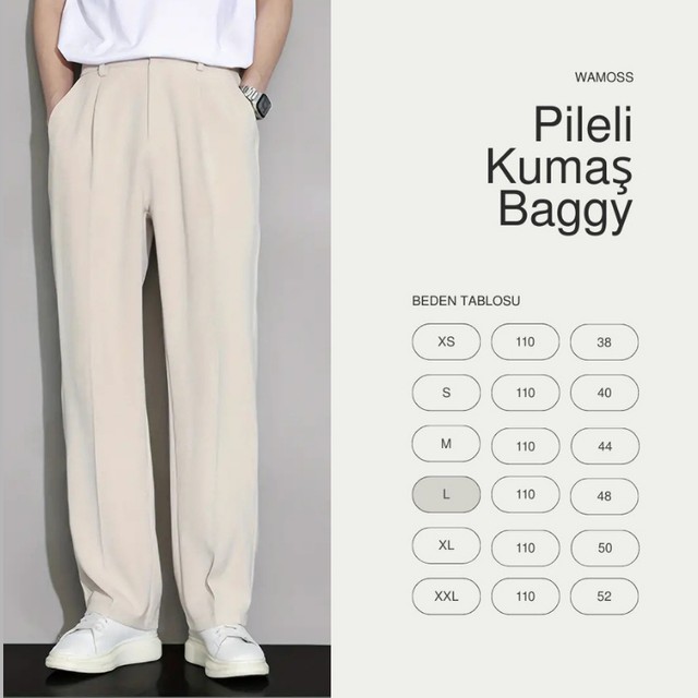 Wamoss 2025 Vintage Baggy Pileli Kumaş Pantolon görsel 6