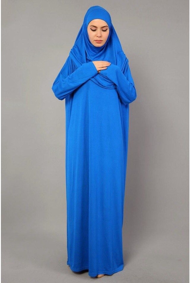 Mercan Hijab Mercan Tek Parça Pratik Namaz Elbisesi görsel 8