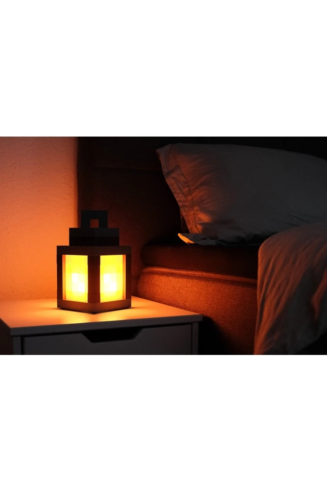 Resim Chara Minecraft LED Gece Lambası 12X20 cm – Pilli, Işıklı Dekoratif Oda Lambası 