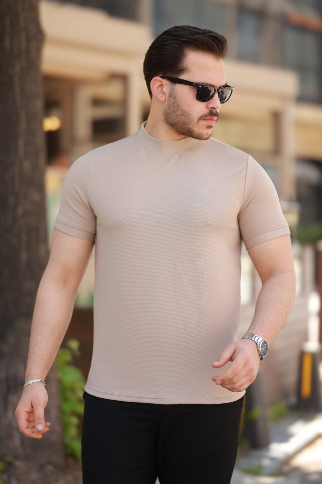 Marsilyan Erkek Yarım Balıkçı Yaka Kısa Kollu T-Shirt