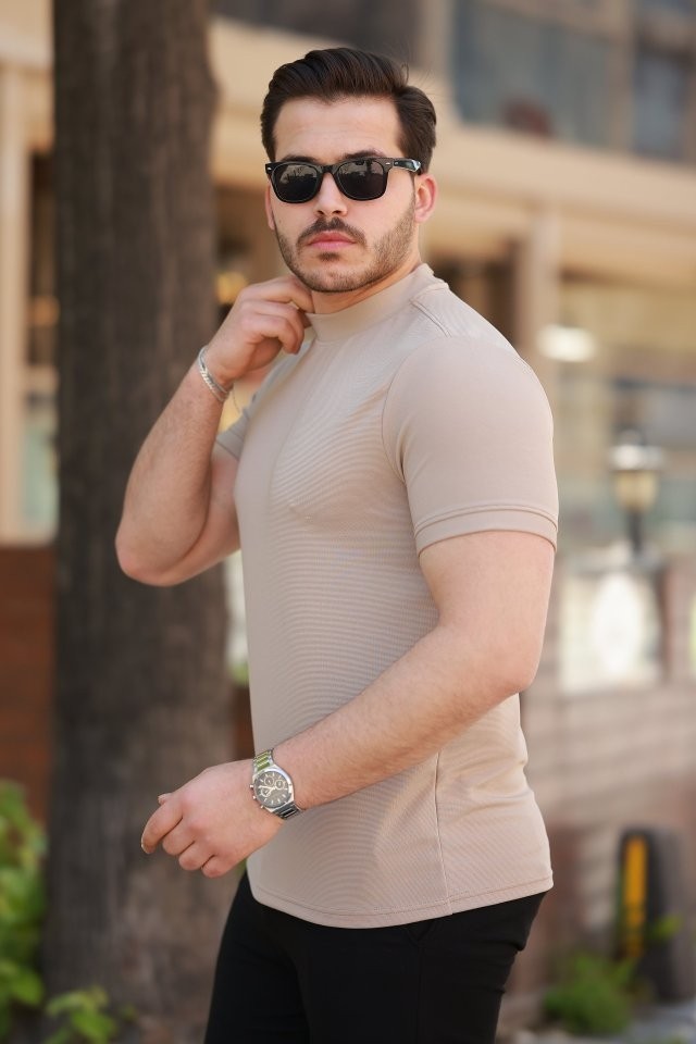 Marsilyan Erkek Yarım Balıkçı Yaka Kısa Kollu T-Shirt görsel 2