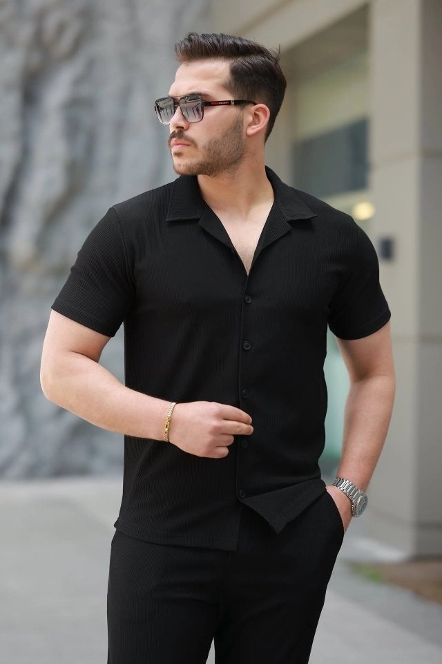 Lune Store Erkek Ottoman Kumaş Pantolon Gömlek Takım görsel 3