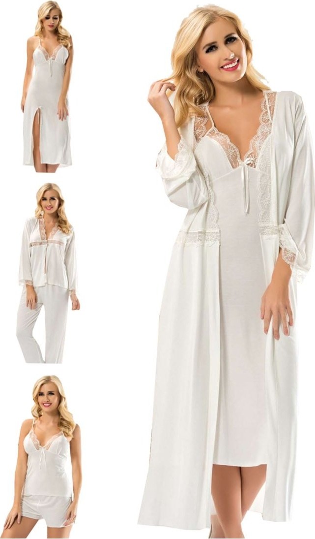 Beruflic Ekru Penye Çeyizlik 6' Lı Set - 1510 Under Moda