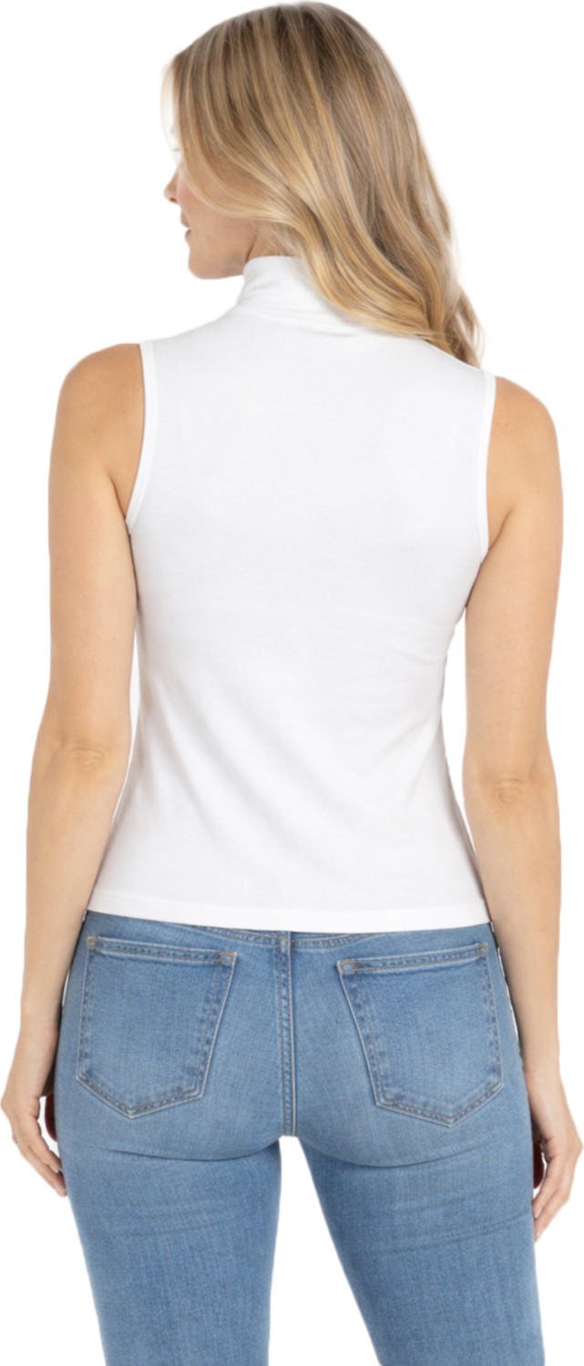 Özkan Underwear Özkan 27813 Kadın Premium Kumaş Pamuklu Modal Balıkçı Yaka Sıfır Kol Body T-Shirt Bluz görsel 4