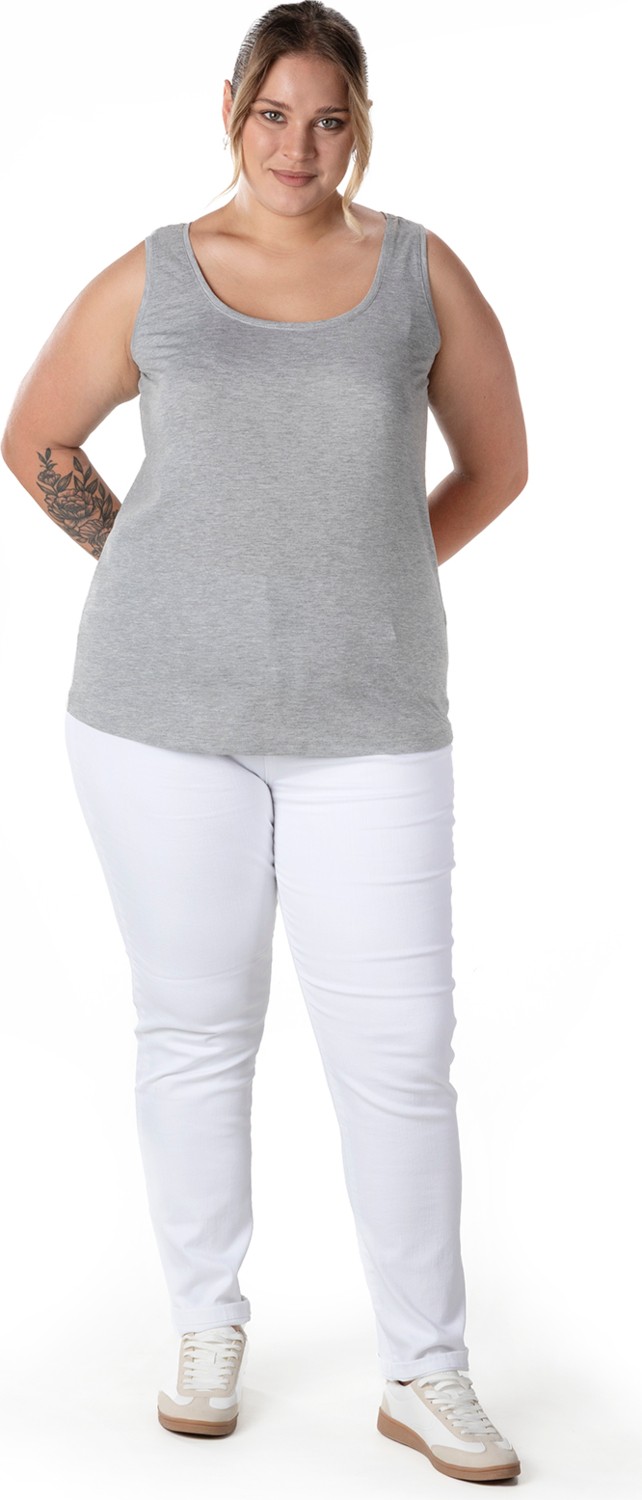 Stil Diva Büyük Beden Sıfır Kol Basic Atlet 1097164 görsel 5
