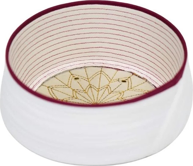 Sarıkhane Çocuk Imam Sarığı-Beyaz Kumaş-Bordo Takke-Düz Sarım-Kuş Gözlü-4 Metre görsel 4