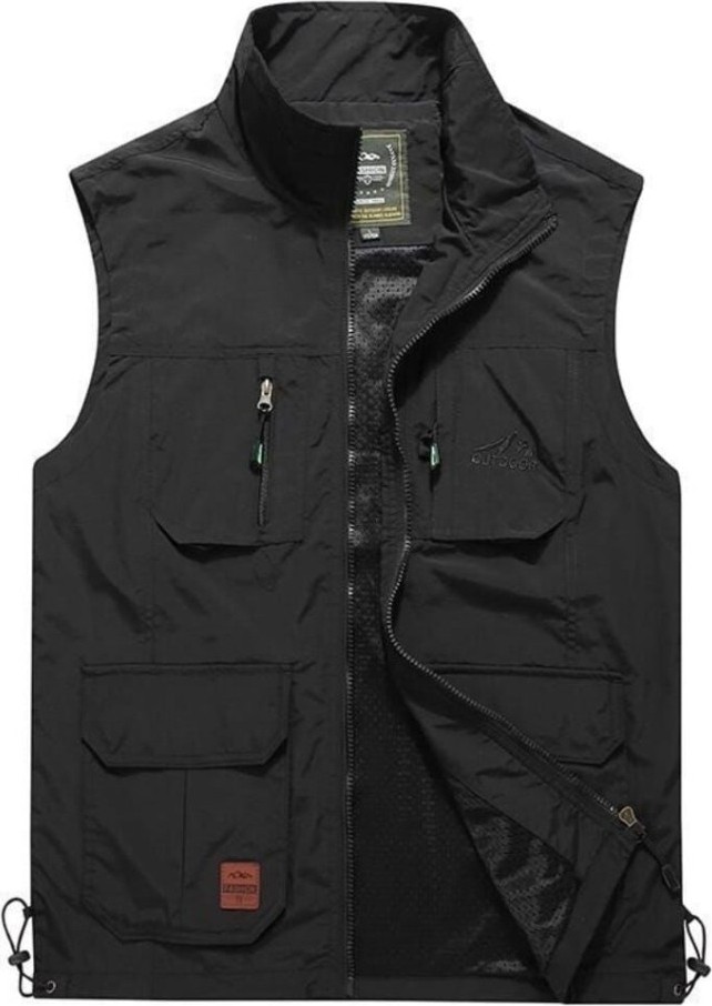 Sanalbolluk Içi Fileli Siyah Renk Outdoor Yazlık Yelek