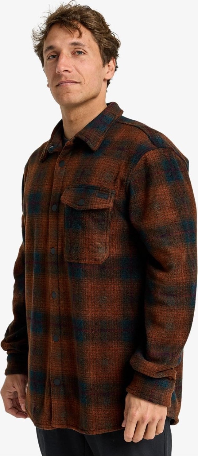 Die Grup Bıllabong EBYFT00145 Furnace Flannel Erkek Polar Gömlek Kahverengi görsel 5