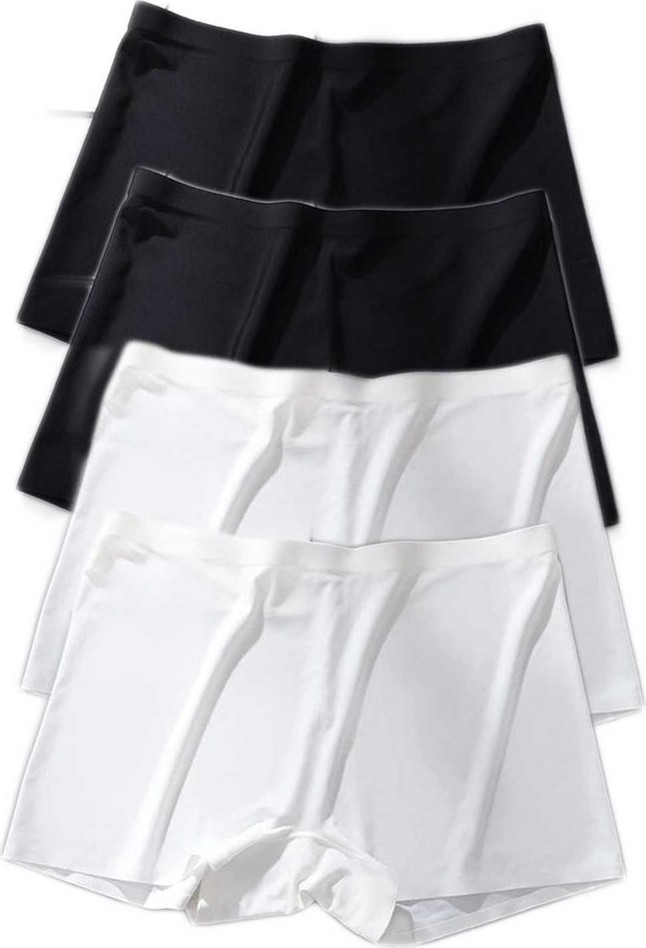 Adalı Store 4 Adet Kadın Dikişsiz Görünmez Iz Yapmaz Mini Şort Boxer Siyah Beyaz görsel 2
