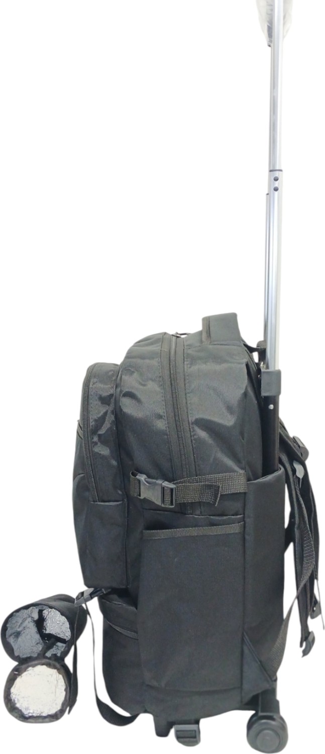 Rowan Çanta Rowan Çekçekli +Termal Matara Çantalı Siyah Kabin Boy ,Portatif Seyahat Çantası 56*34*27 Cm görsel 5