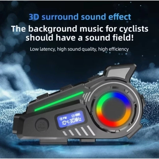 Resim Buğz K19 Kameralı Motosiklet Kask Bluetooth Kulaklık Su Geçirmez Intercom Radyolu Hafıza Kartlı 