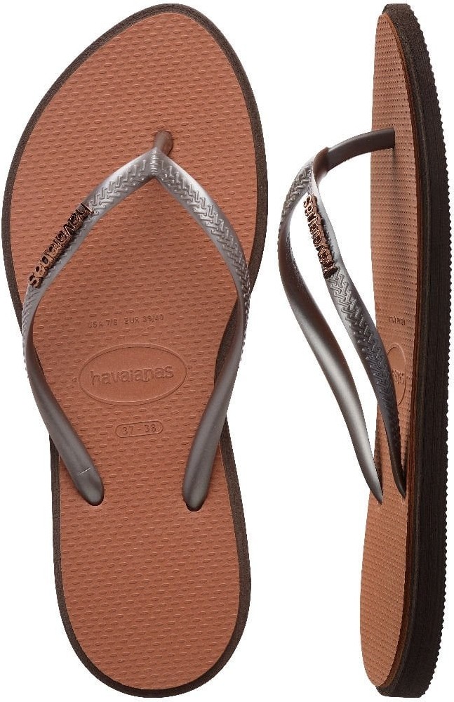 Havaianas Slim Point Dark Brown Kadın Terlik 41-42