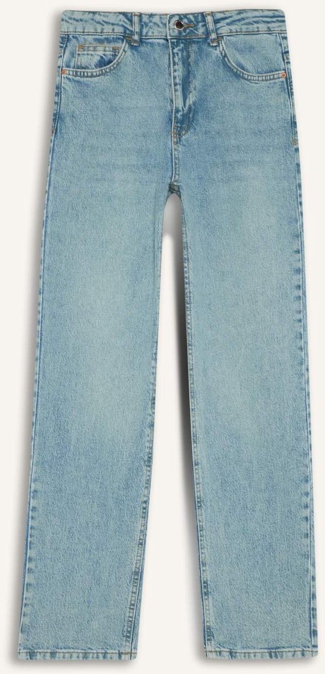 DeFacto Comfort Straight Normal Bel Bilek Boy Jean Yıkamalı Pantolon G2215AX25WN görsel 8
