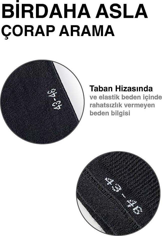 Anthony Jackson 10'lu Kutu Bambu Premium Dikişsiz Bay - Sneaker Çorap görsel 4
