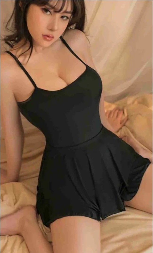 Najmaddin Beru Fantezi Siyah Seksi Mini Elbise Fantezi Gecelik Beru Najmaddin görsel 2